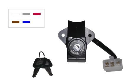 Picture of Ignition Switch Kawasaki ZR550B Zephyr 91-98 (5 Wires)