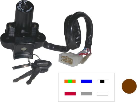 Picture of Ignition Switch Kawasaki ZXR750, ZX400L1-L5 89-90 (7 Wires)