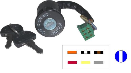 Picture of Ignition Switch Suzuki FZ50, FS50 80-82 (7 Wires)