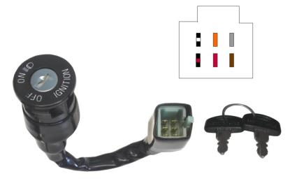 Picture of Ignition Switch Suzuki DR125, TSX125 82-87 (6 Wires)