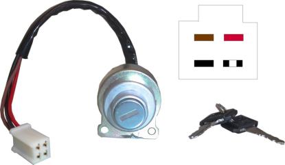 Picture of Ignition Switch Yamaha YB100 Deluxe 83-92 (4 Wires)
