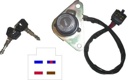 Picture of Ignition Switch Yamaha XV250 89-99 (4 Wires)