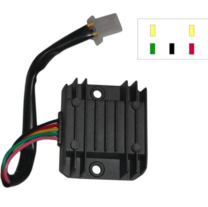 Picture of Regulator/Rectifer 5 Wire (2 Yellow,1 Black,1 Red & 1 Green)