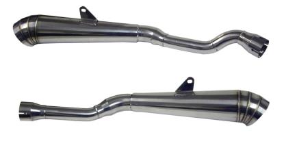 Picture of Stainless Steel GP Silencers with conn.pipe GSXR1000 07-08