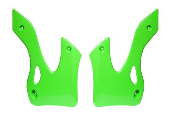 Picture of Radiator Scoops Green Kawasaki KX125, KX250 99-02 (Pair)