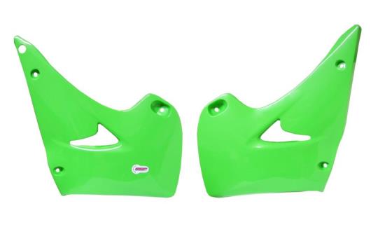 Picture of Radiator Scoops Green Kawasaki KX125, KX250 03-08 (Pair)