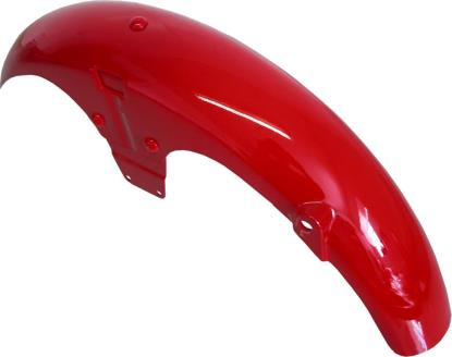 Picture of Front Mudguard Red Plastic Honda CG125 98-03 (Holes ..)