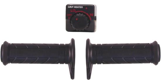 Picture of Grips Heated Black Bar End Type to fit 1'' Handlebars (Pair)