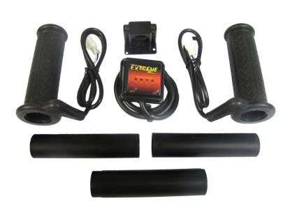 Picture of Grips Heated Black Bar End Type to fit 7/8"& 1" Handlebars (Pair)