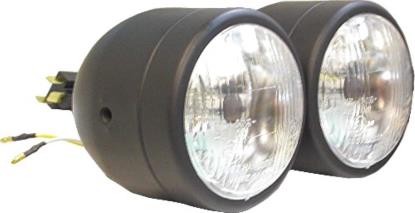 Picture of Headlight Complete Black Twin 4.5"Side Mount (E Marked) (Pair)