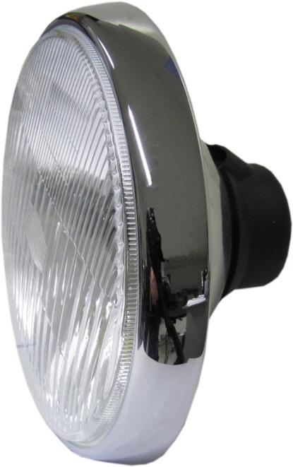 Picture of Headlamp & Rim Chrome Univers Round uses H4 Bulb