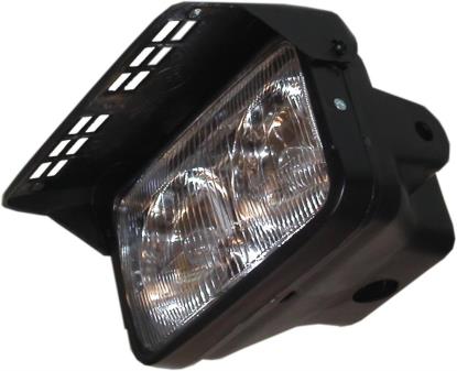 Picture of Headlight Rectangle Black Complete with Flap 7.5"