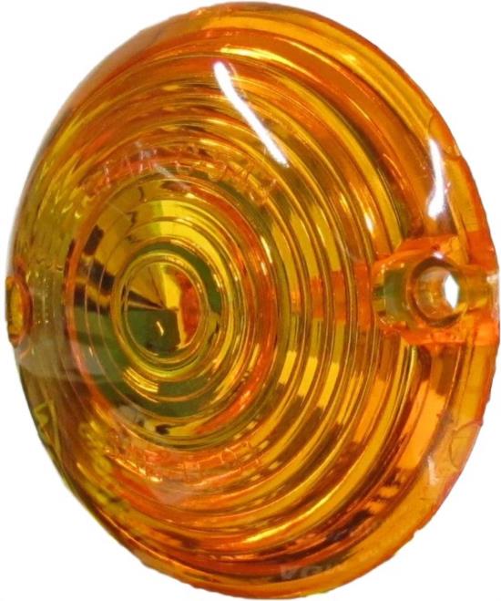 Picture of Indicator Lens Harley Davidson Round (Amber) 76mm OD, 65mm Ctrs