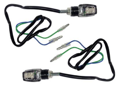 Picture of Complete Indicator LED Rectangle 27mm x 19mm with Clear Lens E-Marked (Pair)