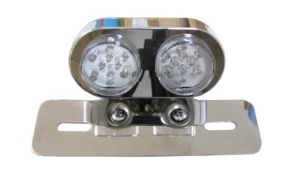 Picture of Complete Taillight Twin Round LED with clear lens(E-Marked)