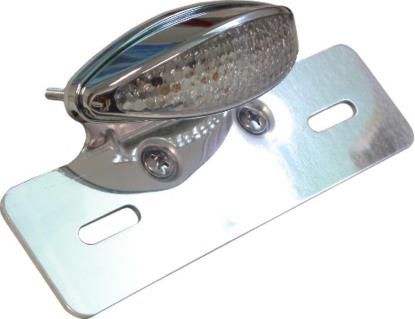 Picture of Complete Taillight Small Cateye with LED, Clear Lens & Brkt