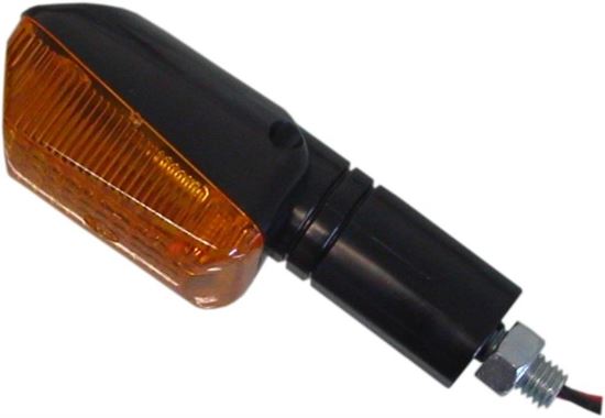 Picture of Complete Indicator Mini GSXR Style Black Long Stem with Amber Lens (Single)