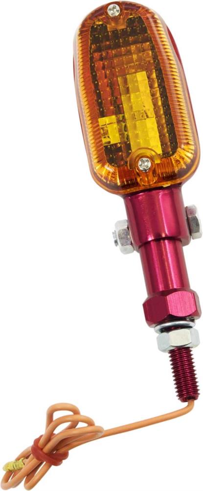 Picture of Indicator Medium Aluminium Red Long with Amber/Smoked Lens