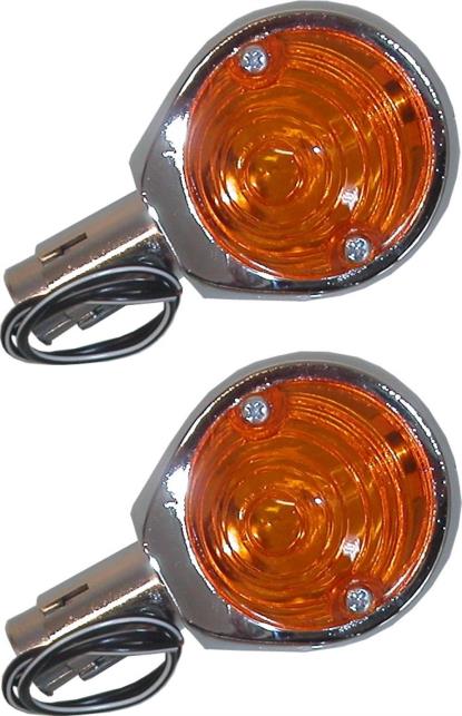Picture of Complete Indicator Mini 7/8"Bar End Chrome with Amber Lens