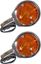 Picture of Complete Indicator Mini 1"Bar End Chrome With Amber Lens (Pair)