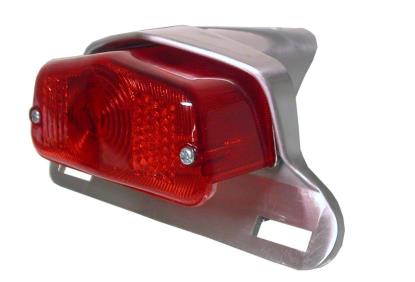 Picture of Complete Rear Stop Light Taillight Lucas With Polished Aluminium Brack