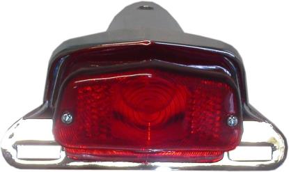 Picture of Complete Rear Stop Light Taillight Lucas With Chrome Bracket