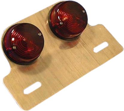 Picture of Complete Rear Stop Light Taillight Twin Round (E-Marked)