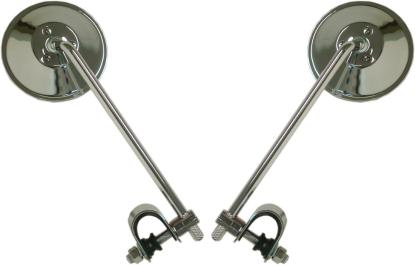 Picture of Mirrors 10mm Chrome Round Left & Right Clamp-on (Pair)