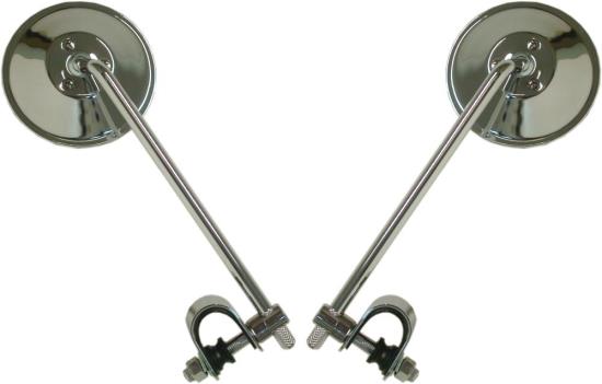 Picture of Mirrors 10mm Chrome Round Left & Right Clamp-on (Pair)