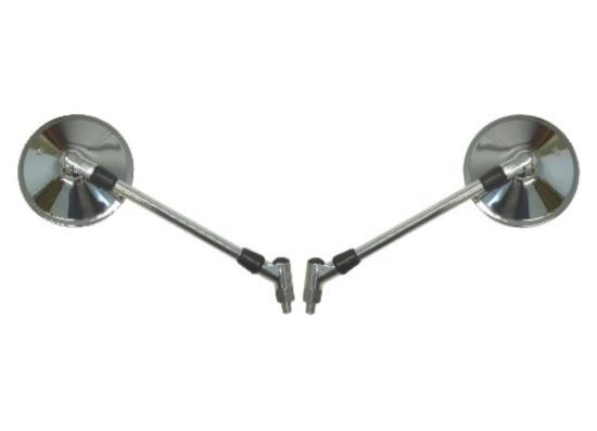 Picture of Mirrors 10mm Chrome Round with Right Yamaha Threaded Mirror (Pair)