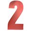 Picture of Competition Numbers Red 7" '2' Matt (Per 10)