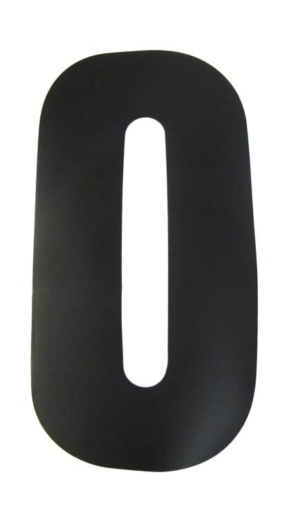 Picture of Competition Numbers Black 7" '0' Matt (Per 10)