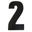 Picture of Competition Numbers Black 7" '2' Matt (Per 10)