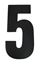 Picture of Competition Numbers Black 7" '5' Matt (Per 10)