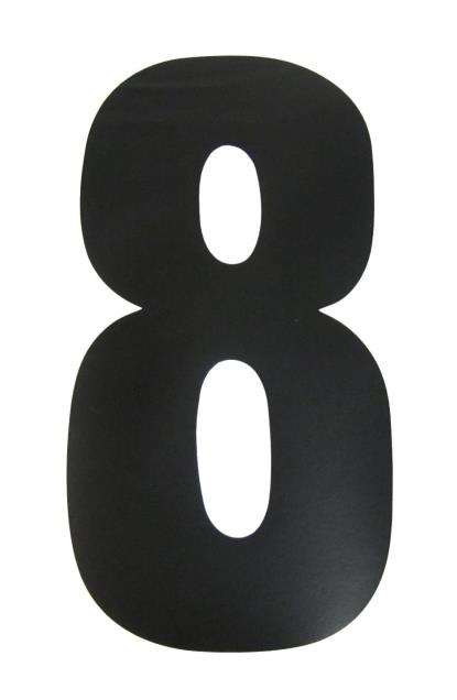 Picture of Competition Numbers Black 7" '8' Matt (Per 10)