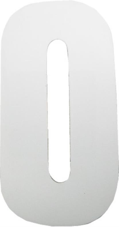 Picture of Competition Numbers White 7" '0' Matt (Per 10)