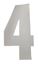 Picture of Competition Numbers White 7" '4' Matt (Per 10)