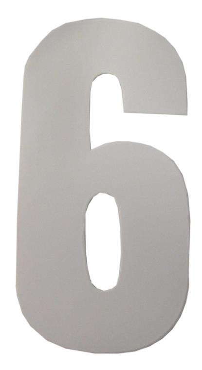 Picture of Competition Numbers White 7" '6 + 9' Matt (Per 10)