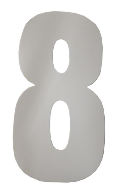 Picture of Competition Numbers White 7" '8' Matt (Per 10)