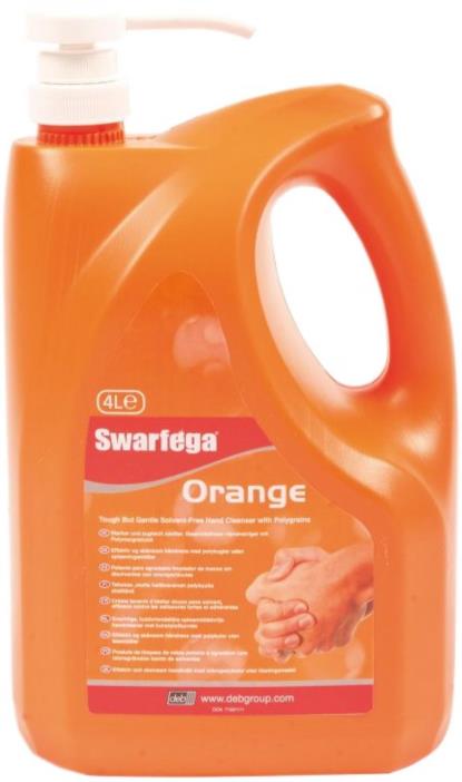 Picture of Swarfega Orange Hand Cleaner includes pump (4 Litre) (Per 4)