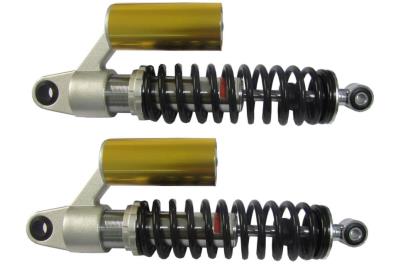 Picture of Shocks 335mm Pin+Pin Chrome body black spring & piggy back (Pair)