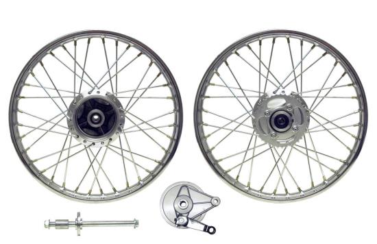 Picture of Rear Wheel CG125 04-08 drum with brake plate (Rim 1.40 x 18)