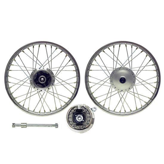 Picture of Front Wheel YB100 drum brake with brake plate (Rim 1.40 x 18