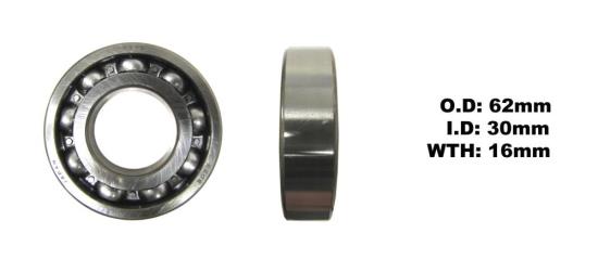 Picture of Bearing Koyo/JTEKT 6206 Open C4 (ID 30mm x OD 62mm x W 16mm)