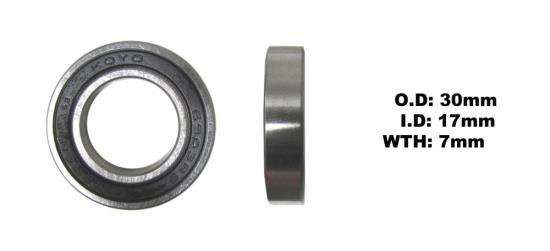 Picture of Bearing Koyo/JTEKT 6903DDU (ID 17mm x OD 30mm x W 7mm)