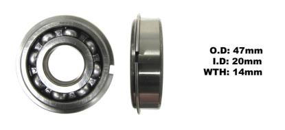 Picture of Bearing 6204NR (ID 20mm x OD 47mm x W 14mm)