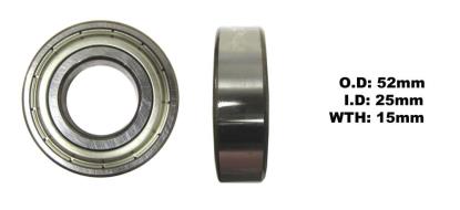 Picture of Bearing 6205ZZ (ID 25mm x OD 52mm x W 15mm)