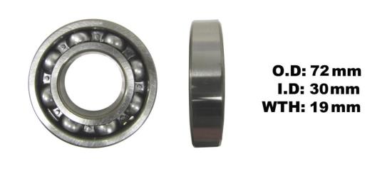 Picture of Bearing NTN Bearings C3 6306 Open (ID 30mm x OD 72mm x W 19mm)