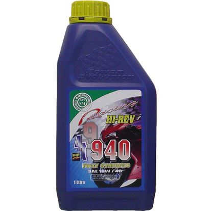 Picture of Hi-Rev Oil & Lubricant 940 Super 4T 100% synthetic 10w 40 4 stroke oil