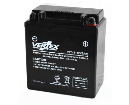 Picture of 12 Volt 12v Vertex VP3-3 (B) Battery L: 99mm H: 111mm W: 56mm REF: YB3